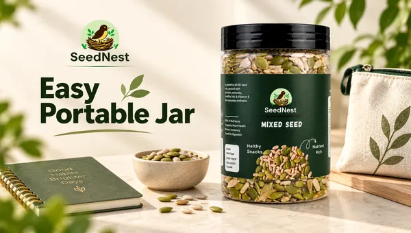 SeedNest_Pumpkin_Seeds_&_Sunflower_Seeds_Combo_with_Spoon_|_Kaddu_&_Surajmukhi_Seeds_for_Snacking,_Salads,_Smoothies_&_Baking