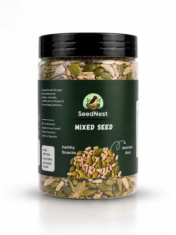 SeedNest_Pumpkin_Seeds_&_Sunflower_Seeds_Combo_with_Spoon_|_Kaddu_&_Surajmukhi_Seeds_for_Snacking,_Salads,_Smoothies_&_Baking