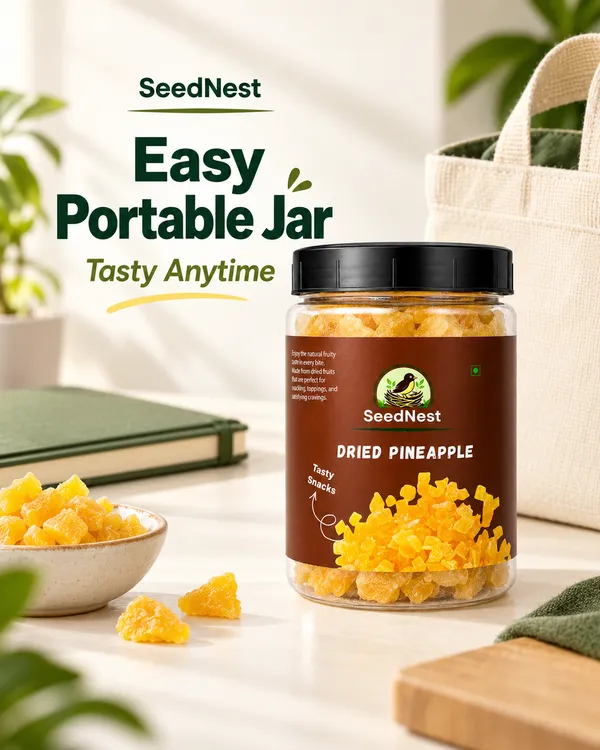 SeedNest_Dried_Pineapple_(Ananas)_with_Spoon_|_Dehydrated_Fruit_Snack_for_Trail_Mix,_Baking,_Desserts,_Cereal_&_Breakfast