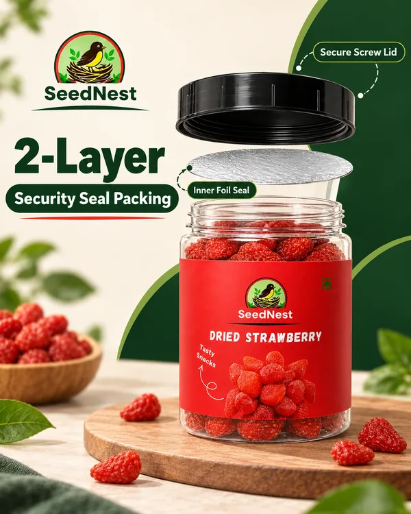 SeedNest_Dried_Strawberries_with_Spoon_|_Dehydrated_Berry_Snack_for_Baking,_Desserts,_Cereal,_Oats,_Yogurt_&_Trail_Mix