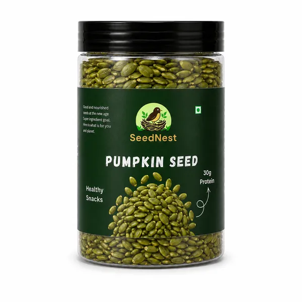 SeedNest_Pumpkin_Seeds_(Kaddu_Ke_Beej)_with_Spoon_|_Edible_Seeds_for_Snacking,_Salads,_Smoothies,_Breakfast_Bowls,_Trail_Mix_&_Baking