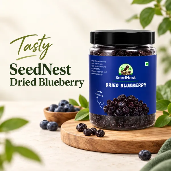 SeedNest_Dried_Blueberries_with_Spoon_|_Dehydrated_Berry_Snack_for_Muffins,_Baking,_Muesli,_Oats,_Yogurt_&_Trail_Mix