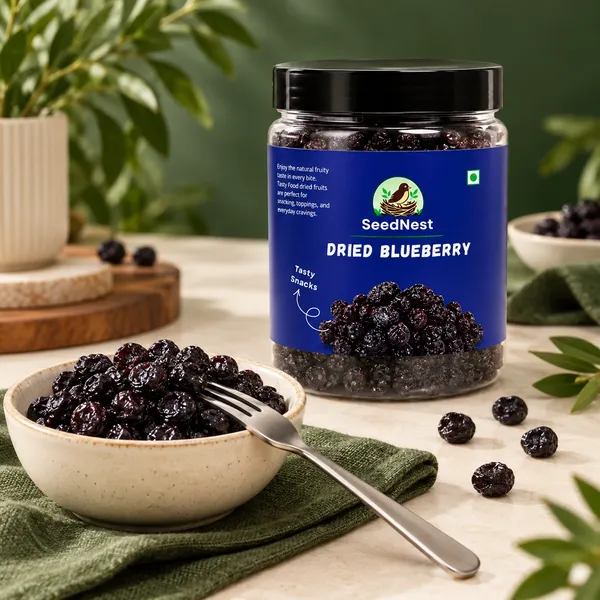 SeedNest_Dried_Blueberries_with_Spoon_|_Dehydrated_Berry_Snack_for_Muffins,_Baking,_Muesli,_Oats,_Yogurt_&_Trail_Mix