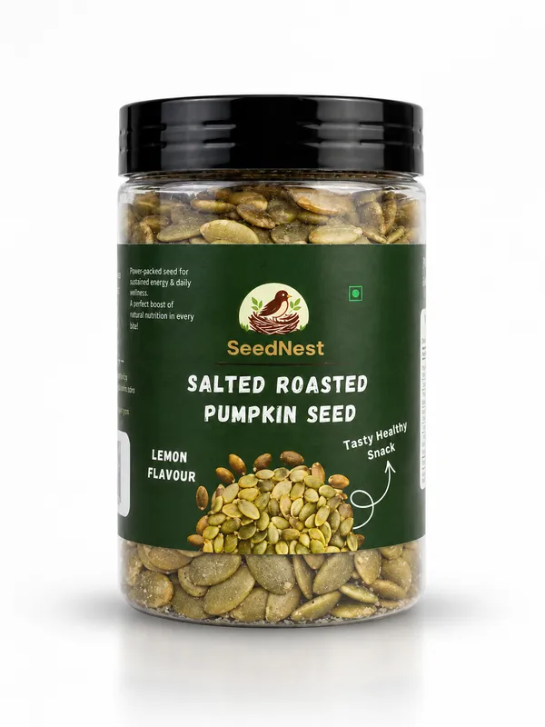 SeedNest_Roasted_Pumpkin_Seeds,_Lemon_(Nimbu)_Flavour,_with_Spoon_|_Tangy_&_Crunchy_Kaddu_Seeds,_Ready-to-Eat_Snack_&_Salad_Topping