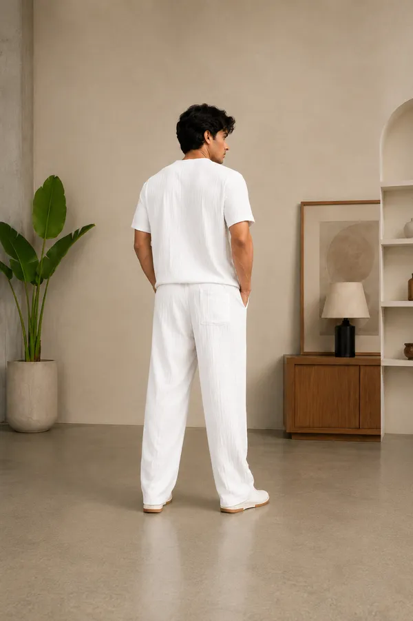 White_40%_Cotton_60%_Polyester__Co-Ord_Set_For_Men