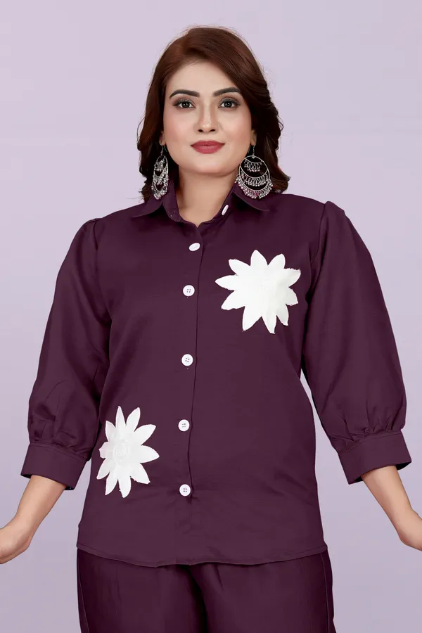 Brown_80%_Cotton_20_%Polyster__Co-Ord_Set_For_Women
