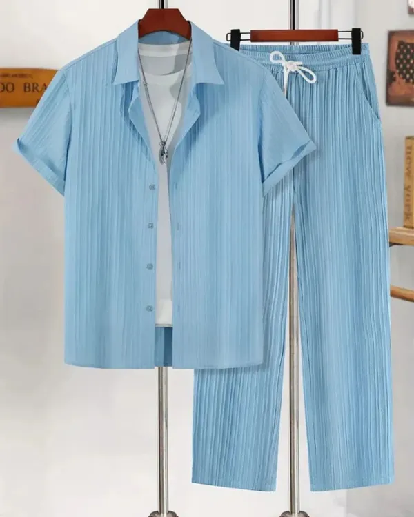 Blue_40%_Cotton_60%_Polyester__Co-Ord_Set_For_Men