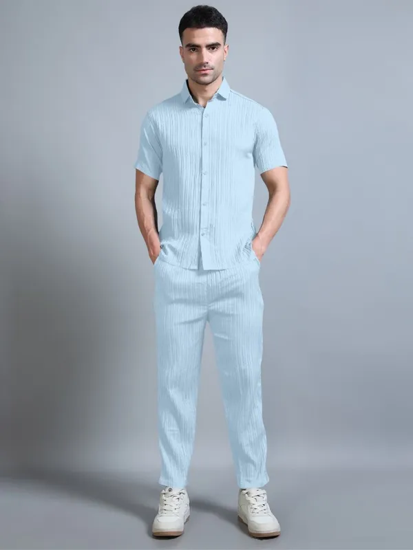 Blue_40%_Cotton_60%_Polyester__Co-Ord_Set_For_Men