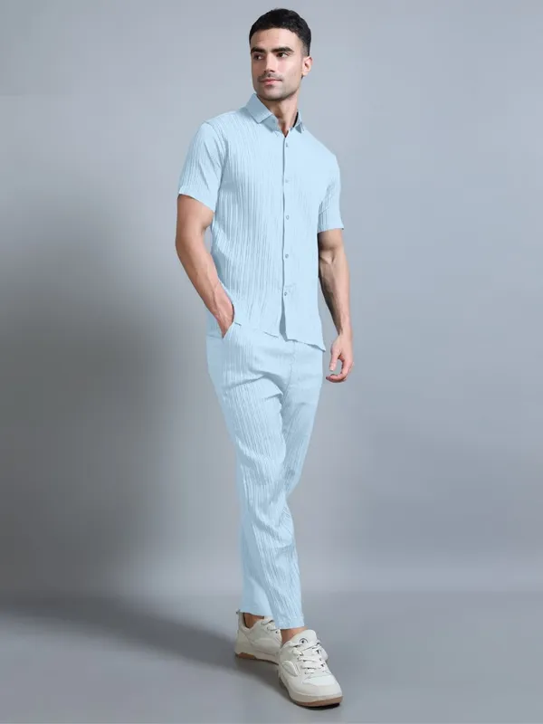 Blue_40%_Cotton_60%_Polyester__Co-Ord_Set_For_Men