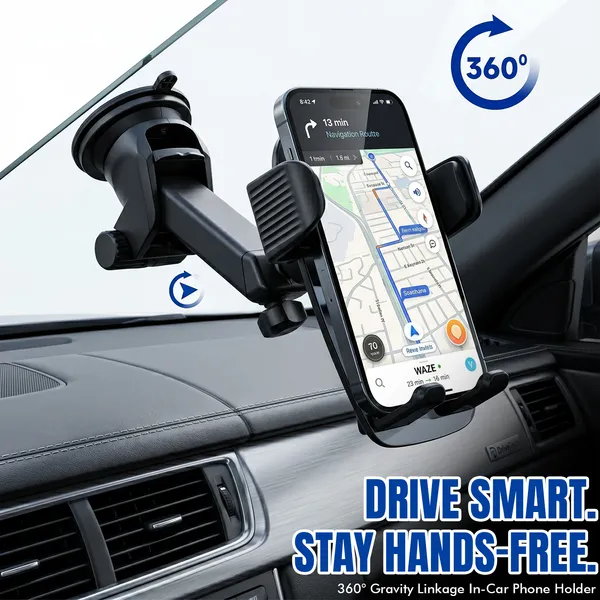 One_7_Glidemount_Gravity-Lock_Car_Phone_Holder_360°