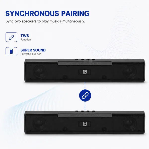 One_7_Wireless_Soundbar_Bluetooth_Speaker_Black