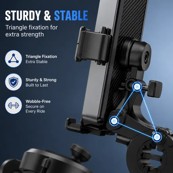 One_7_Universal_Bike_Mobile_Holder_Auto_Lock_Black