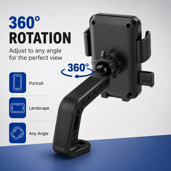 One_7_Bike_Mobile_Holder_Metal_Arm_360°_Rotation