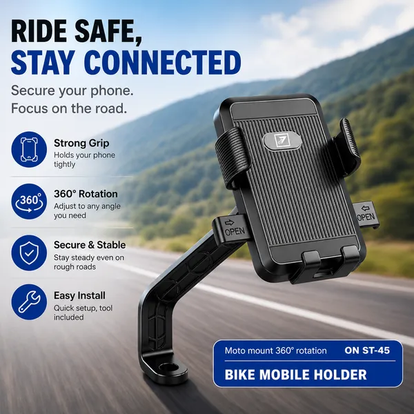 One_7_Bike_Mobile_Holder_Metal_Arm_360°_Rotation