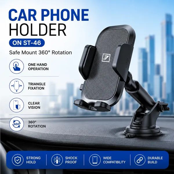 One_7_Suction_Cup_Car_Phone_Holder_360_Rotate_Black