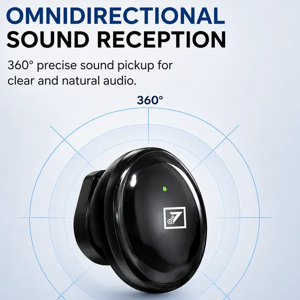 One_7_Wireless_Lavalier_Microphone_360_Sound_Pickup_12H_Battery