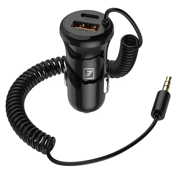 ONE_7_Bluetooth_Receiver_for_Car,_3-in-1_Wireless_AUX_Adapter_with_Dual_USB_Charger,_Hands-Free_Calling,_Music_Streaming,_Bluetooth_Audio_Receiver_for_Car_Stereo_&_Home_Speakers