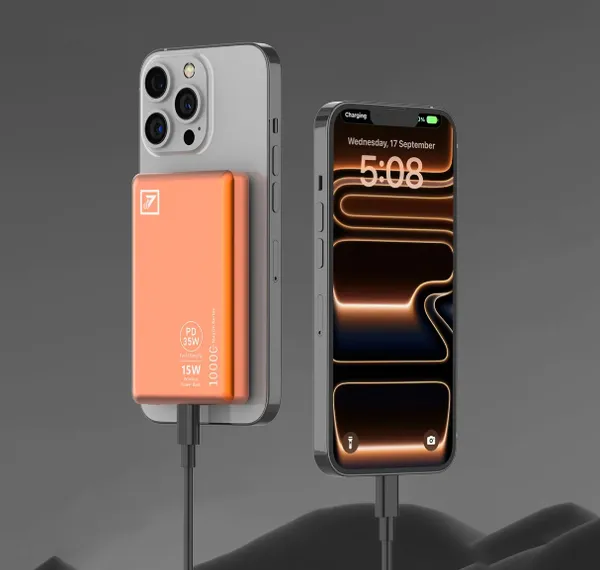 One_7_Magnetic_Wireless_Power_Bank_10000Mah_35W_Orange