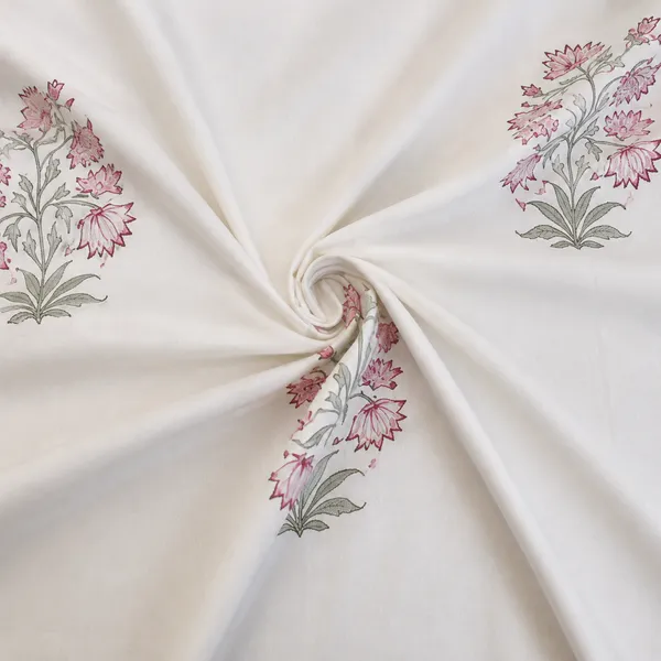 Bahaar_Pink_Guldasta_Double_Bedsheet_90x108_Hand_Block_Printed_Cotton