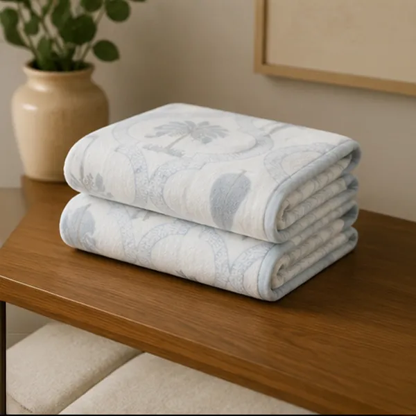 Neel_Taal_Palm_Reversible_Dohar_Double_90x108_Cotton_Mulmul_Ac_Dohar_With_Blue_Palm_Tree_Leaf_Jaal_House_Of_Virasaat