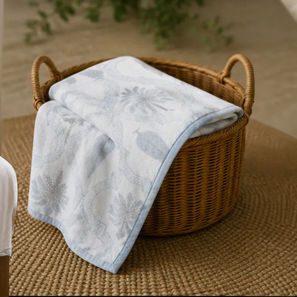 Neel_Taal_Palm_Reversible_Dohar_Double_90x108_Cotton_Mulmul_Ac_Dohar_With_Blue_Palm_Tree_Leaf_Jaal_House_Of_Virasaat