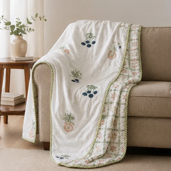 Phool_Jaal_Reversible_Dohar_Double_90x108_Cotton_Mulmul_Ac_Dohar_With_Indigo_Marigold_Booti_Green_Lattice_House_Of_Virasaat