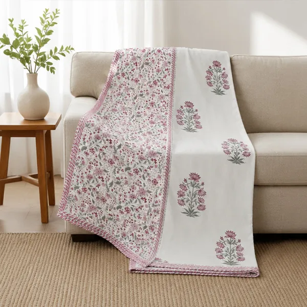 Gulabi_Bagh_Reversible_Dohar_Double_90x108_Cotton_Mulmul_Ac_Dohar_With_Pink_Mughal_Booti_Chintz_Jaal_House_Of_Virasaat