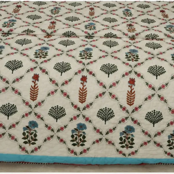 Bagh_E_Bahar_Reversible_Razai_Double_King_Size_White_Jaipuri_Quilt_With_4_Motif_Mughal_Jaal_Print_House_Of_Virasaat