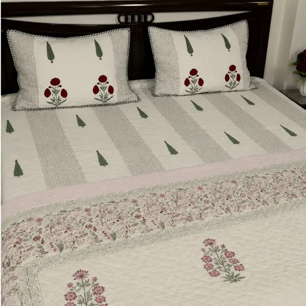 Gulab_Bagh_Reversible_Razai_Double_King_Size_White_Pink_Jaipuri_Razai_With_Mughal_Buta_Chintz_Border_House_Of_Virasaat