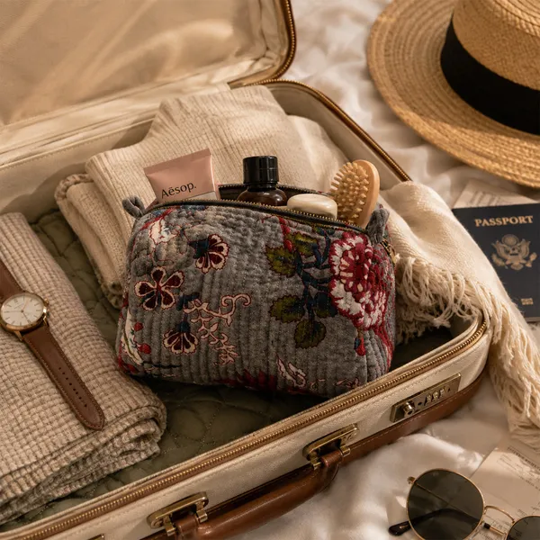 Stone_Garden_Velvet_Toiletry_Pouch_Set_Of_3_Slate_Grey_Velvet_Travel_Organizer_With_Vintage_Chintz_Floral_House_Of_Virasaat
