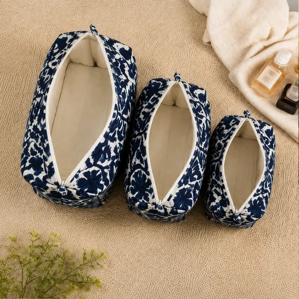 Neel_Damask_Quilted_Pouch_Set_Of_3_Indigo_Blue_White_Cotton_Travel_Toiletry_Organizer_House_Of_Virasaat