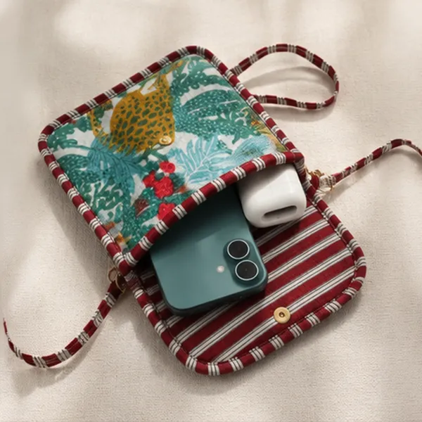 Jungle_Billi_Phone_Sling_Bag_White_With_Tropical_Teal_Cactus_Mustard_Leopard_Red_Stripe_Piping_House_Of_Virasaat