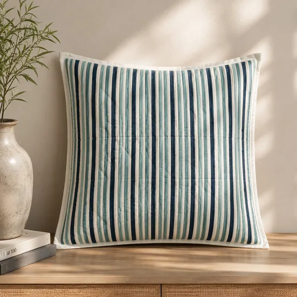 Samudra_Patti_Quilted_Cushion_Cover_Set_Of_2_16x16_White_With_Indigo_Aqua_Blue_Stripes_House_Of_Virasaat
