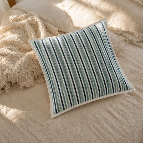 Samudra_Patti_Quilted_Cushion_Cover_Set_Of_2_16x16_White_With_Indigo_Aqua_Blue_Stripes_House_Of_Virasaat