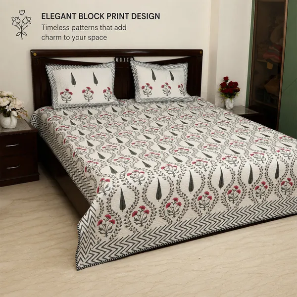 Laal_Bagh_King_Size_Bedcover_White_Red_Jaipuri_Quilted_Bed_Cover_With_2_Pillow_Covers_House_Of_Virasaat