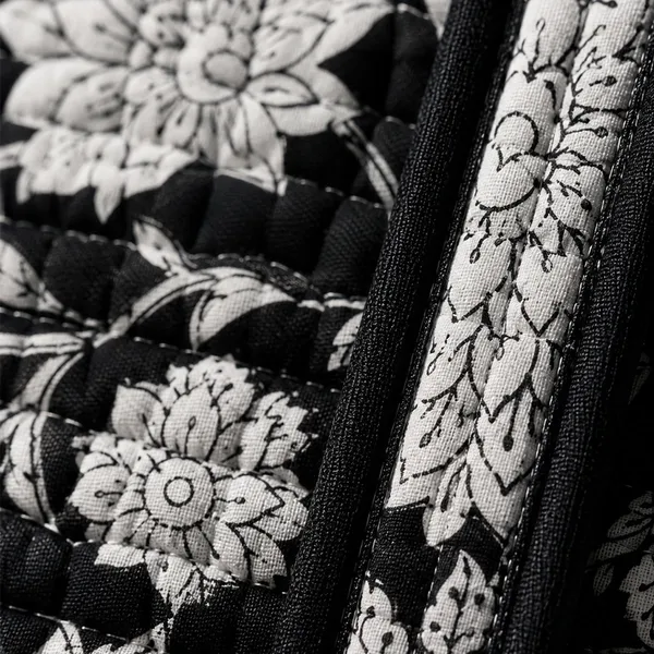 Raat_Ki_Rani_Tote_Bag_Black_White_Floral_Quilted_Tote_House_Of_Virasaat