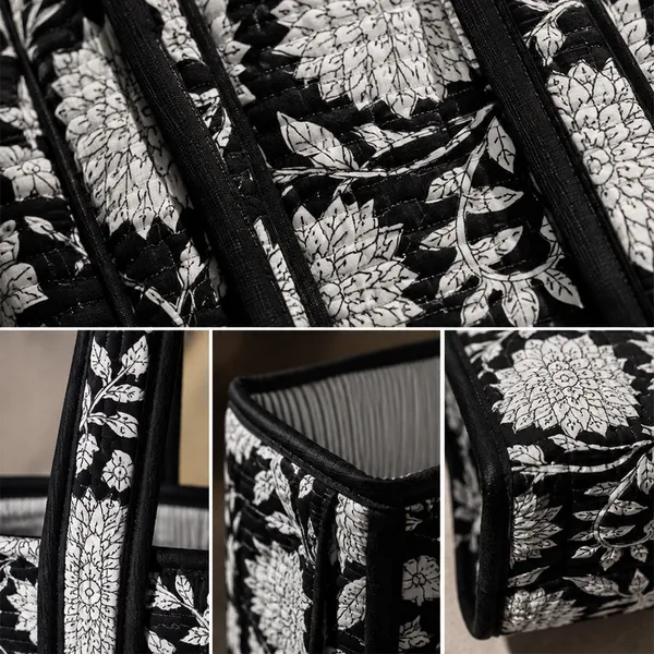 Raat_Ki_Rani_Tote_Bag_Black_White_Floral_Quilted_Tote_House_Of_Virasaat