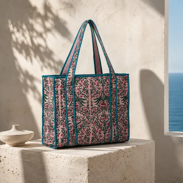 Gulabi_Bagh_Tote_Bag_Blush_Pink_Floral_Quilted_Tote_Bag_House_Of_Virasaat