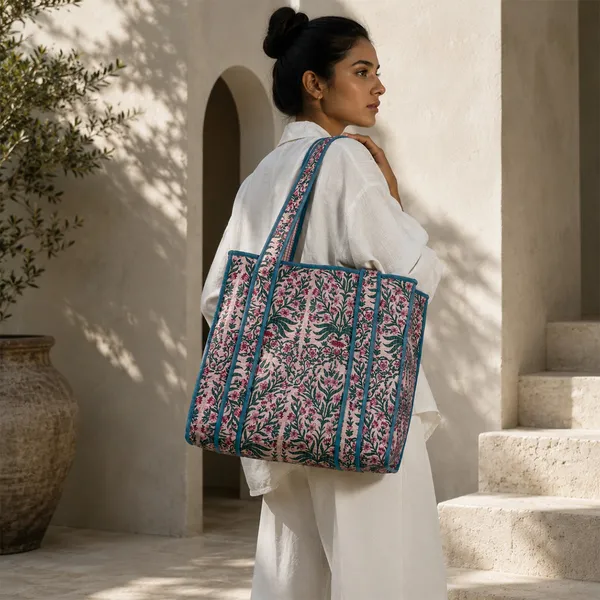 Gulabi_Bagh_Tote_Bag_Blush_Pink_Floral_Quilted_Tote_Bag_House_Of_Virasaat