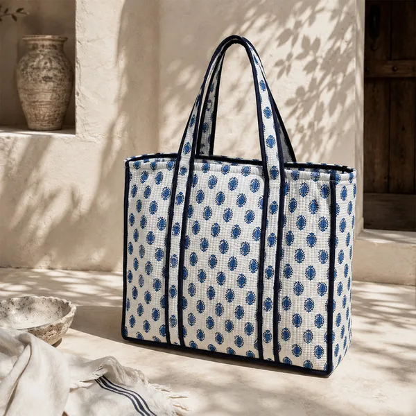 Neel_Buti_Tote_Bag_White_Indigo_Blue_Block_Print_Quilted_Tote_House_Of_Virasaat