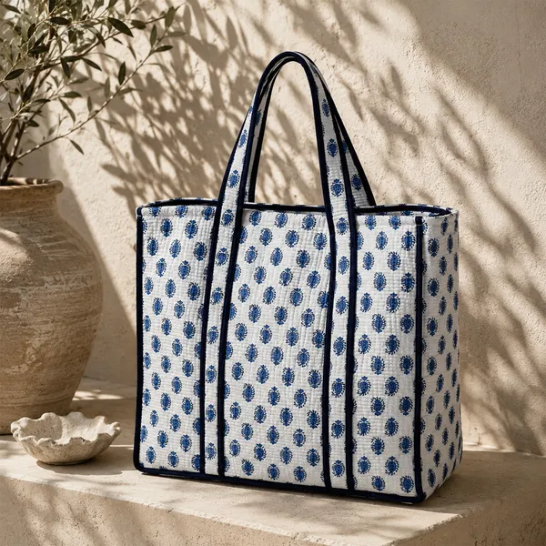Neel_Buti_Tote_Bag_White_Indigo_Blue_Block_Print_Quilted_Tote_House_Of_Virasaat