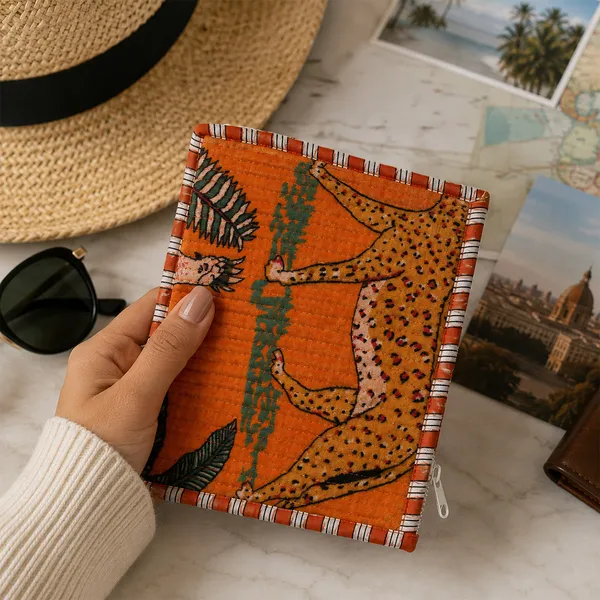Chita_Bagh_Passport_Pouch_Burnt_Orange_Quilted_Passport_Holder_House_Of_Virasaat