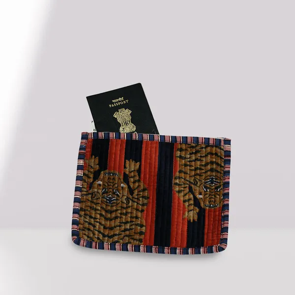 Sher_Dora_Passport_Pouch_Red_Tiger_Stripe_Quilted_Passport_Holder_House_Of_Virasaat