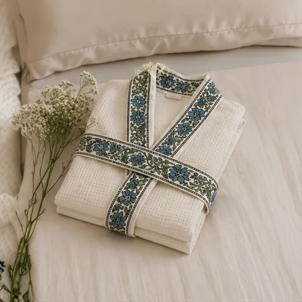 Noor_Bagh_Bathrobe_Ivory_Cotton_Bathrobe_With_Floral_Border_House_Of_Virasaat