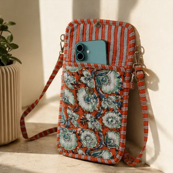 Gulmohar_Mobile_Pouch_Terracotta_Floral_Crossbody_Phone_Pouch_House_Of_Virasaat