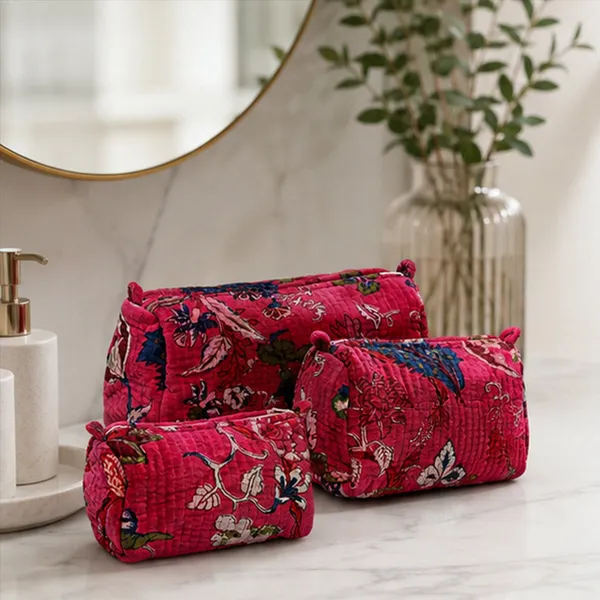 Noor_Velvet_Toiletry_Pouch_Set_Premium_Velvet_Travel_Organizer_Set_Of_3_House_Of_Virasaat