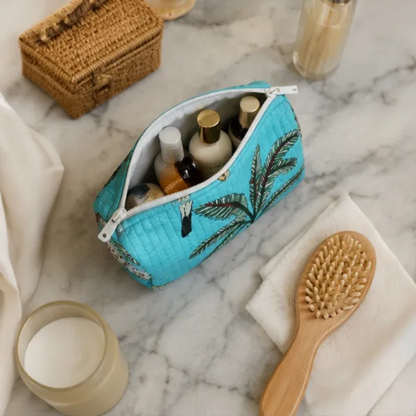 Neel_Van_Toiletry_Pouch_Set_Aqua_Blue_Botanical_Set_Of_3_Travel_Pouches_House_Of_Virasaat