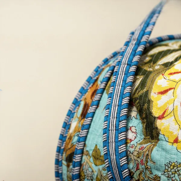Rangrez_Duffle_Bag_Aqua_Blue_Floral_Weekender_Travel_Duffle_House_Of_Virasaat