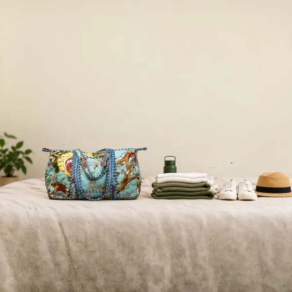 Rangrez_Duffle_Bag_Aqua_Blue_Floral_Weekender_Travel_Duffle_House_Of_Virasaat