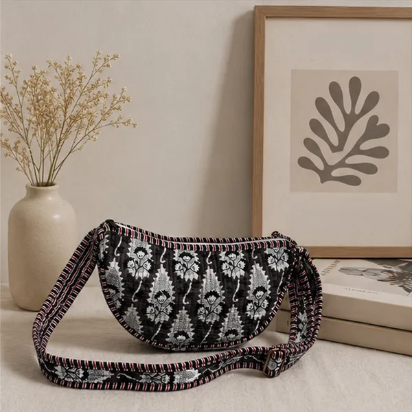 Rangrez_Noir_Sling_Bag_Black_Floral_Crossbody_Sling_Bag_House_Of_Virasaat